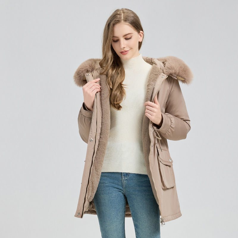 Parka Hiver Femme – Doublure Fourrure & Capuche