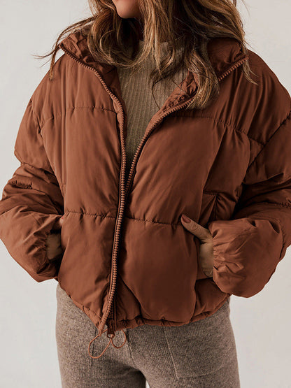 Manteau Hiver Épais à Col Montant