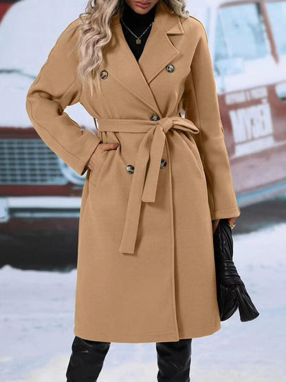 Manteau Trench Long Double Boutonnage