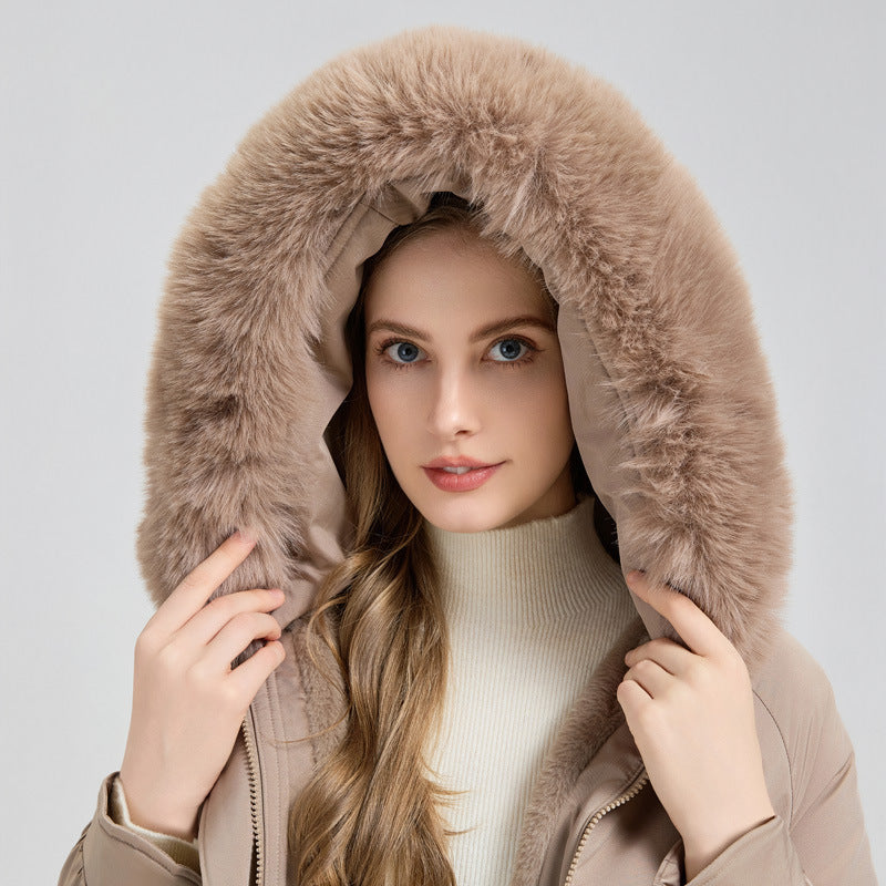 Parka Hiver Femme – Doublure Fourrure & Capuche