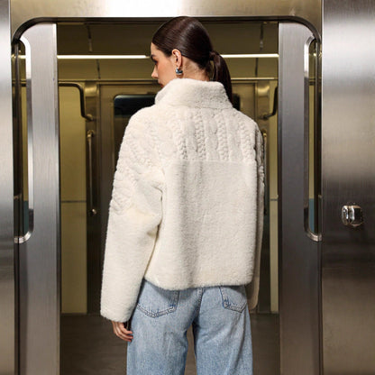 Doviora Élégance – Manteau Épais à Col Haut