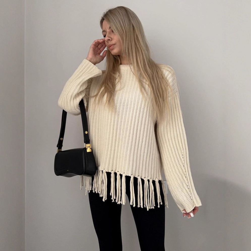 Haut Tricoté Femme Uni & Décontracté