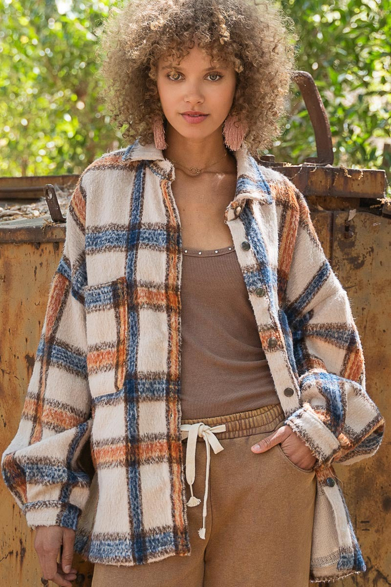 Veste Épais à Carreaux DOVIORA