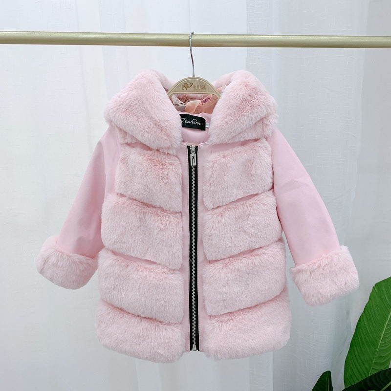 Manteau Enfant Fourré – Capuche Fourrure